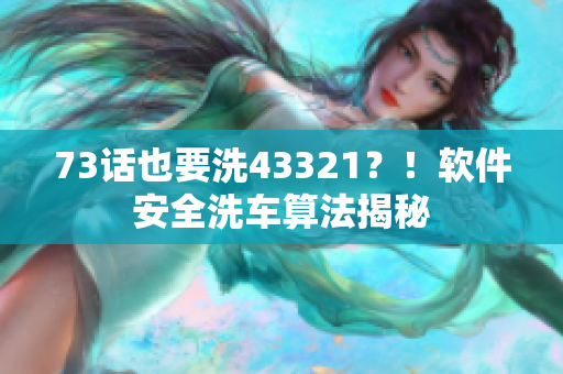 73话也要洗43321？！软件安全洗车算法揭秘