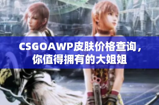 CSGOAWP皮肤价格查询，你值得拥有的大姐姐