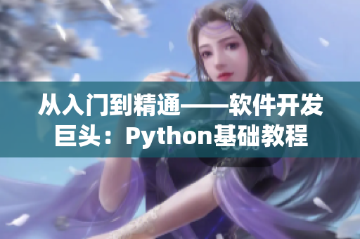 从入门到精通——软件开发巨头：Python基础教程