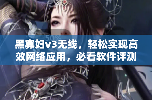 黑寡妇v3无线，轻松实现高效网络应用，必看软件评测与使用攻略