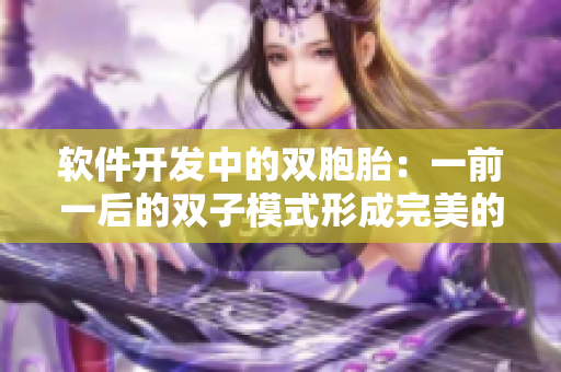 软件开发中的双胞胎：一前一后的双子模式形成完美的协作 关