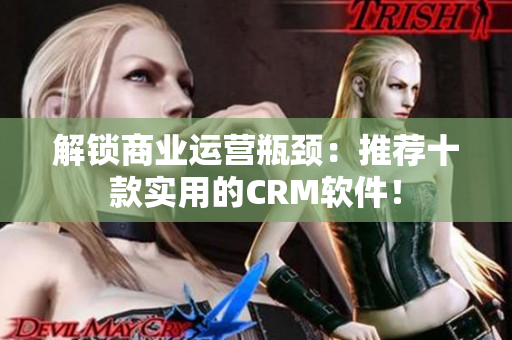 解锁商业运营瓶颈：推荐十款实用的CRM软件！