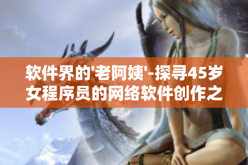 软件界的'老阿姨'-探寻45岁女程序员的网络软件创作之道