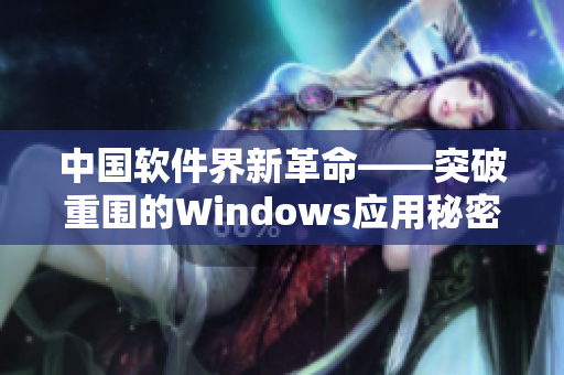 中国软件界新革命——突破重围的Windows应用秘密