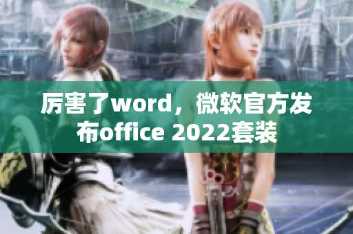 厉害了word，微软官方发布office 2022套装