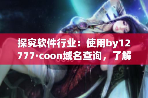 探究软件行业：使用by12777·coon域名查询，了解软件商的内幕