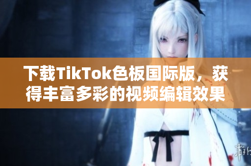 下载TikTok色板国际版，获得丰富多彩的视频编辑效果