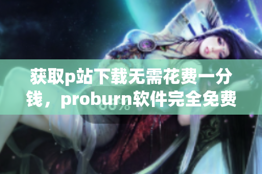 获取p站下载无需花费一分钱，proburn软件完全免费