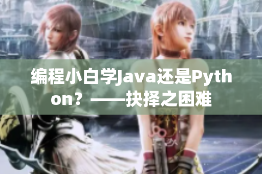 编程小白学Java还是Python？——抉择之困难