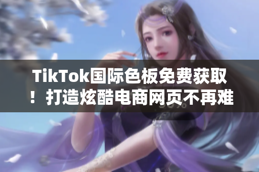 TikTok国际色板免费获取！打造炫酷电商网页不再难