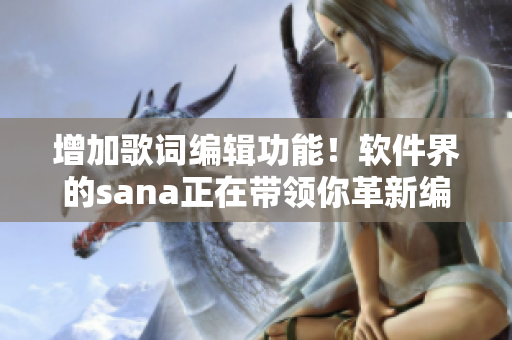 增加歌词编辑功能！软件界的sana正在带领你革新编辑方式