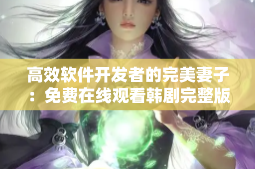 高效软件开发者的完美妻子：免费在线观看韩剧完整版