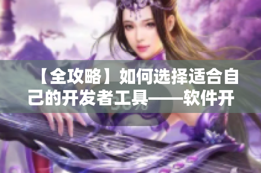 【全攻略】如何选择适合自己的开发者工具——软件开发实用指南