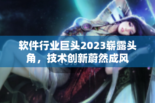 软件行业巨头2023崭露头角，技术创新蔚然成风