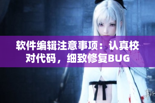 软件编辑注意事项：认真校对代码，细致修复BUG