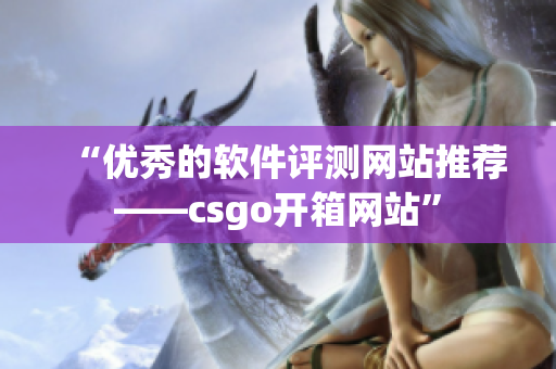 “优秀的软件评测网站推荐——csgo开箱网站”