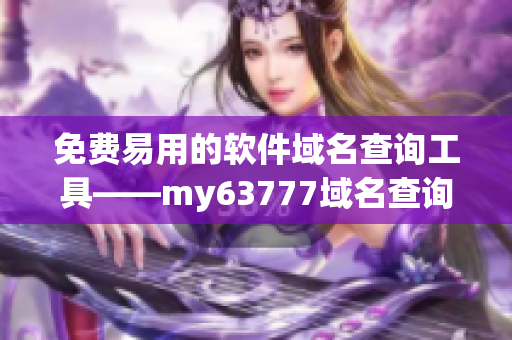 免费易用的软件域名查询工具——my63777域名查询