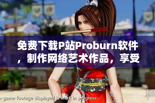 免费下载P站Proburn软件，制作网络艺术作品，享受创作乐趣！