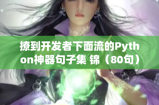 撩到开发者下面流的Python神器句子集 锦（80句）