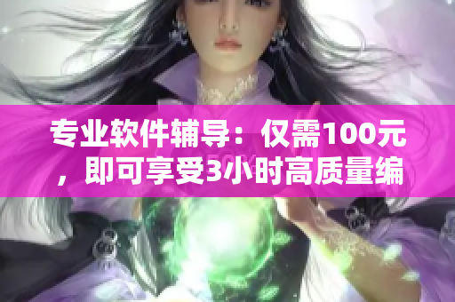 专业软件辅导：仅需100元，即可享受3小时高质量编程指导