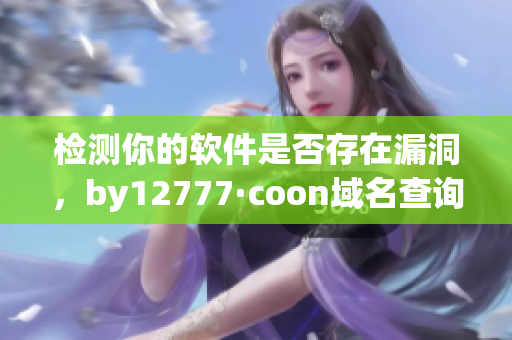 检测你的软件是否存在漏洞，by12777·coon域名查询工具详细教程