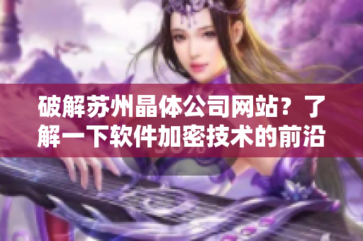 破解苏州晶体公司网站？了解一下软件加密技术的前沿发展方向！