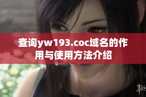 查询yw193.coc域名的作用与使用方法介绍