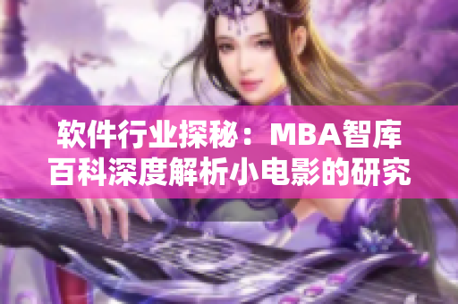 软件行业探秘：MBA智库百科深度解析小电影的研究路径