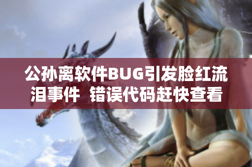 公孙离软件BUG引发脸红流泪事件  错误代码赶快查看