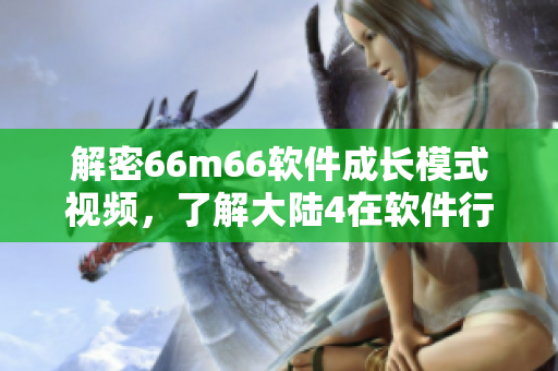 解密66m66软件成长模式视频，了解大陆4在软件行业的领先之处