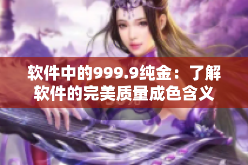 软件中的999.9纯金：了解软件的完美质量成色含义