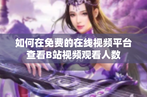 如何在免费的在线视频平台查看B站视频观看人数