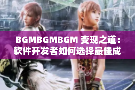 BGMBGMBGM 变现之道：软件开发者如何选择最佳成熟交易平台