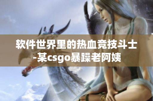 软件世界里的热血竞技斗士-某csgo暴躁老阿姨