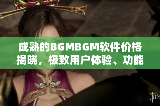 成熟的BGMBGM软件价格揭晓，极致用户体验、功能全面的软件值得入手