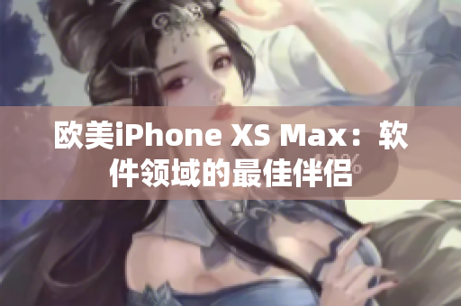 欧美iPhone XS Max：软件领域的最佳伴侣