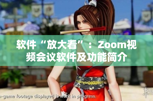 软件“放大看”：Zoom视频会议软件及功能简介