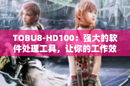 TOBU8-HD100：强大的软件处理工具，让你的工作效率翻倍