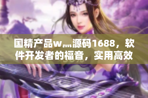 国精产品w灬源码1688，软件开发者的福音，实用高效，助力编程旅程