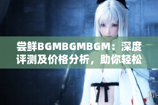 尝鲜BGMBGMBGM：深度评测及价格分析，助你轻松打造高性能软件