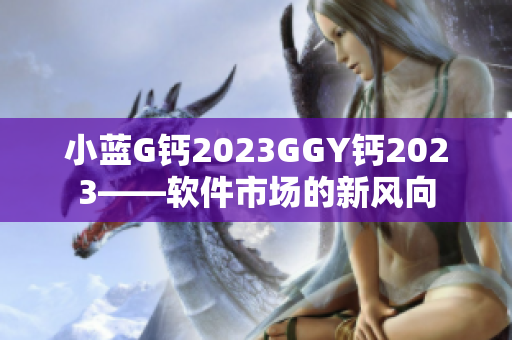 小蓝G钙2023GGY钙2023——软件市场的新风向