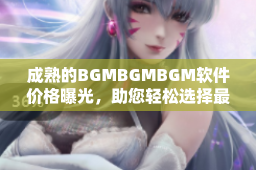 成熟的BGMBGMBGM软件价格曝光，助您轻松选择最适合的软件