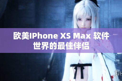 欧美IPhone XS Max 软件世界的最佳伴侣