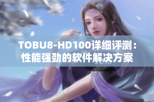 TOBU8-HD100详细评测：性能强劲的软件解决方案