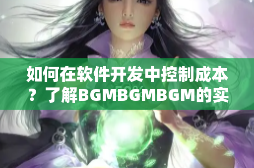 如何在软件开发中控制成本？了解BGMBGMBGM的实际价格是关键！