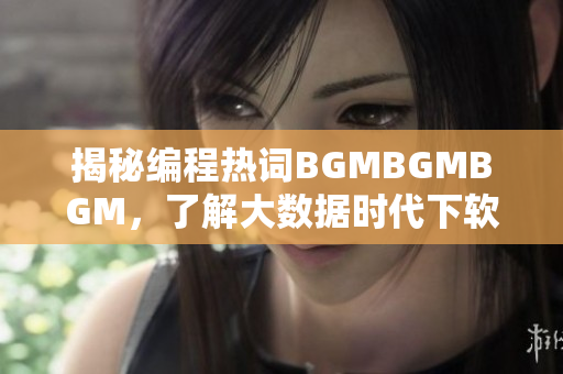 揭秘编程热词BGMBGMBGM，了解大数据时代下软件发展趋势