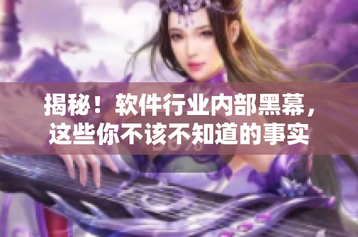 揭秘！软件行业内部黑幕，这些你不该不知道的事实