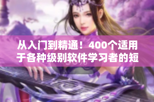 从入门到精通！400个适用于各种级别软件学习者的短视频教程